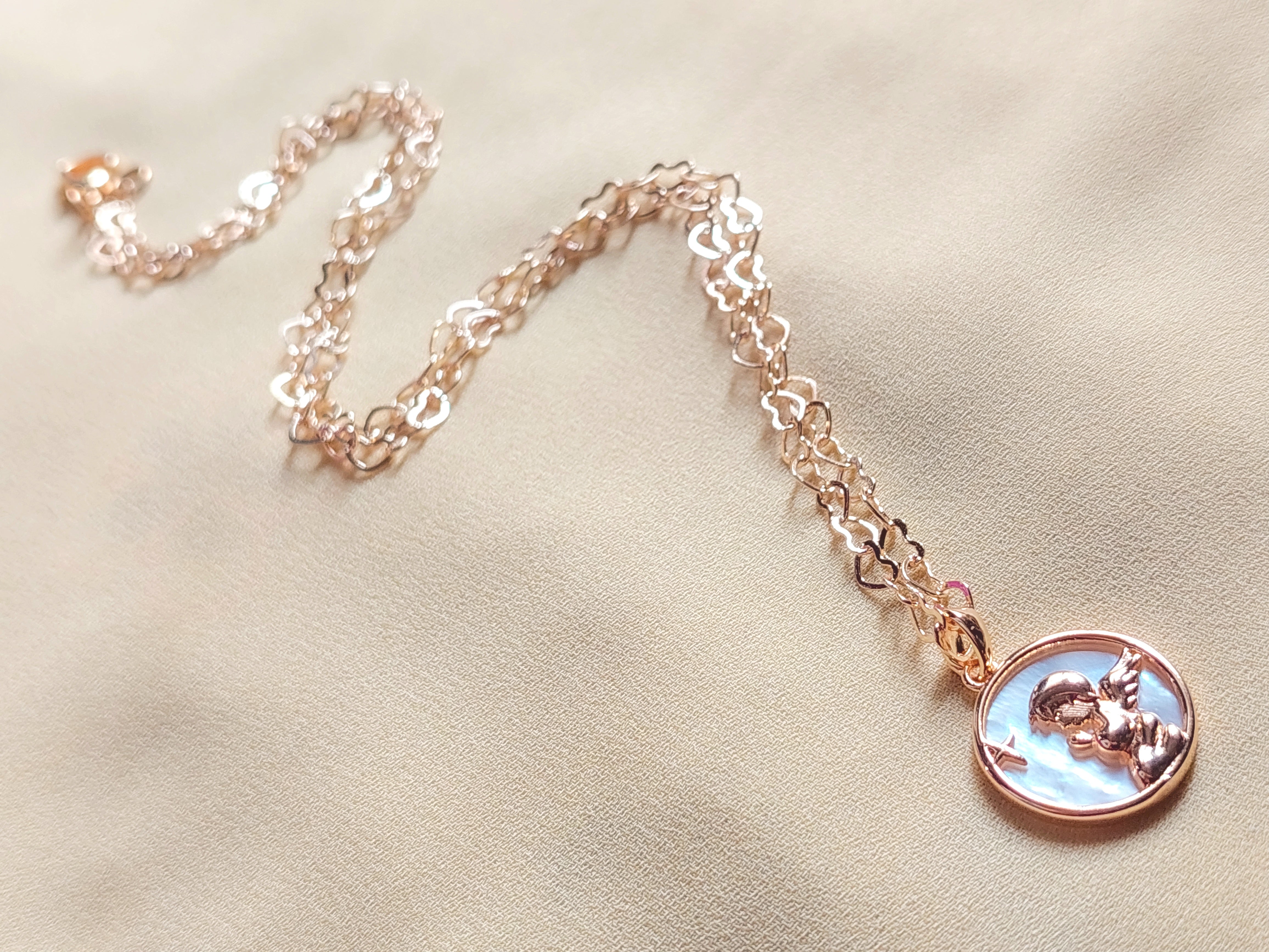 Collier en Quartz Rose