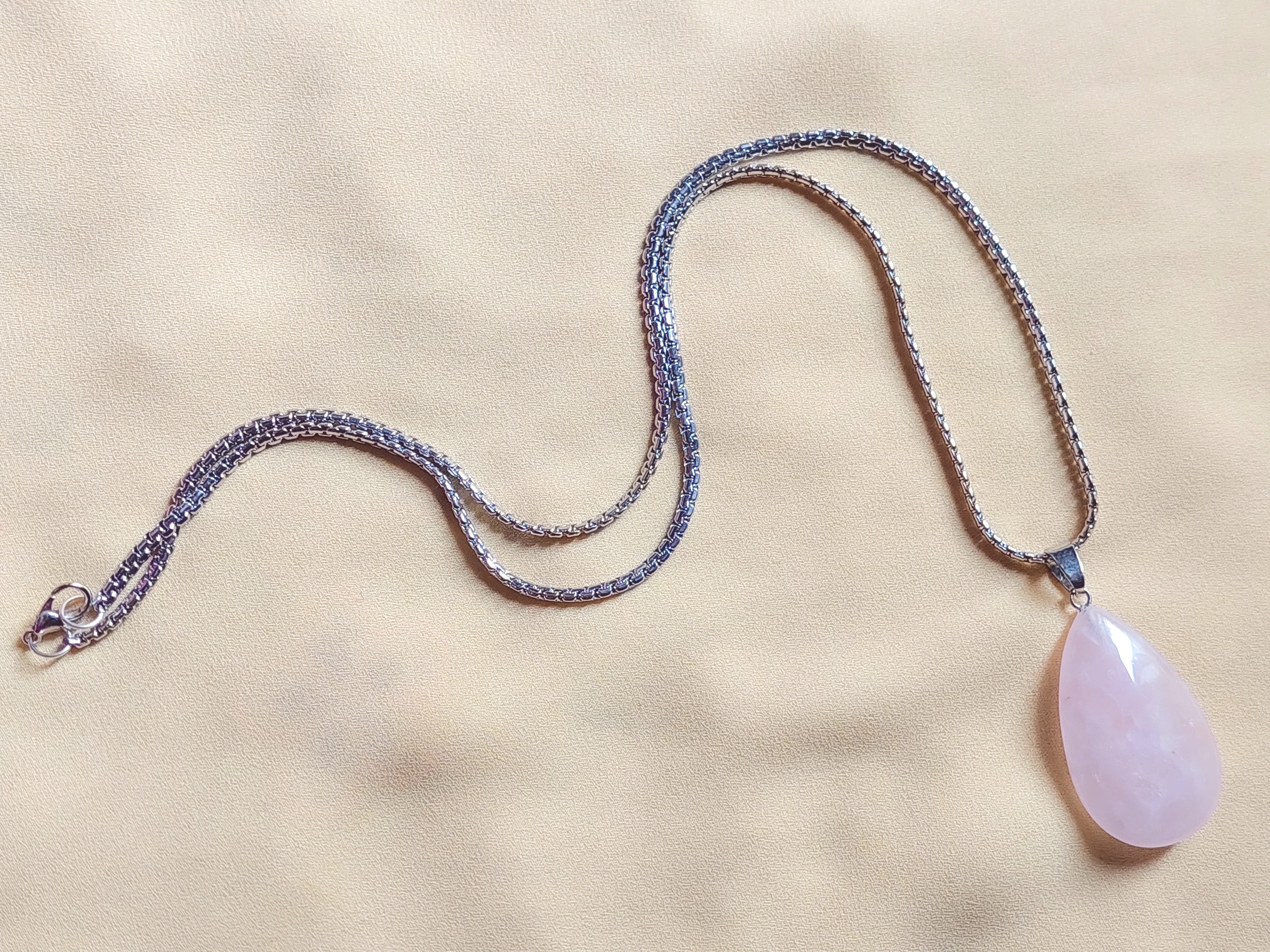 Hope Necklace: Raw Rose Quartz for Love & Healing - GAIA