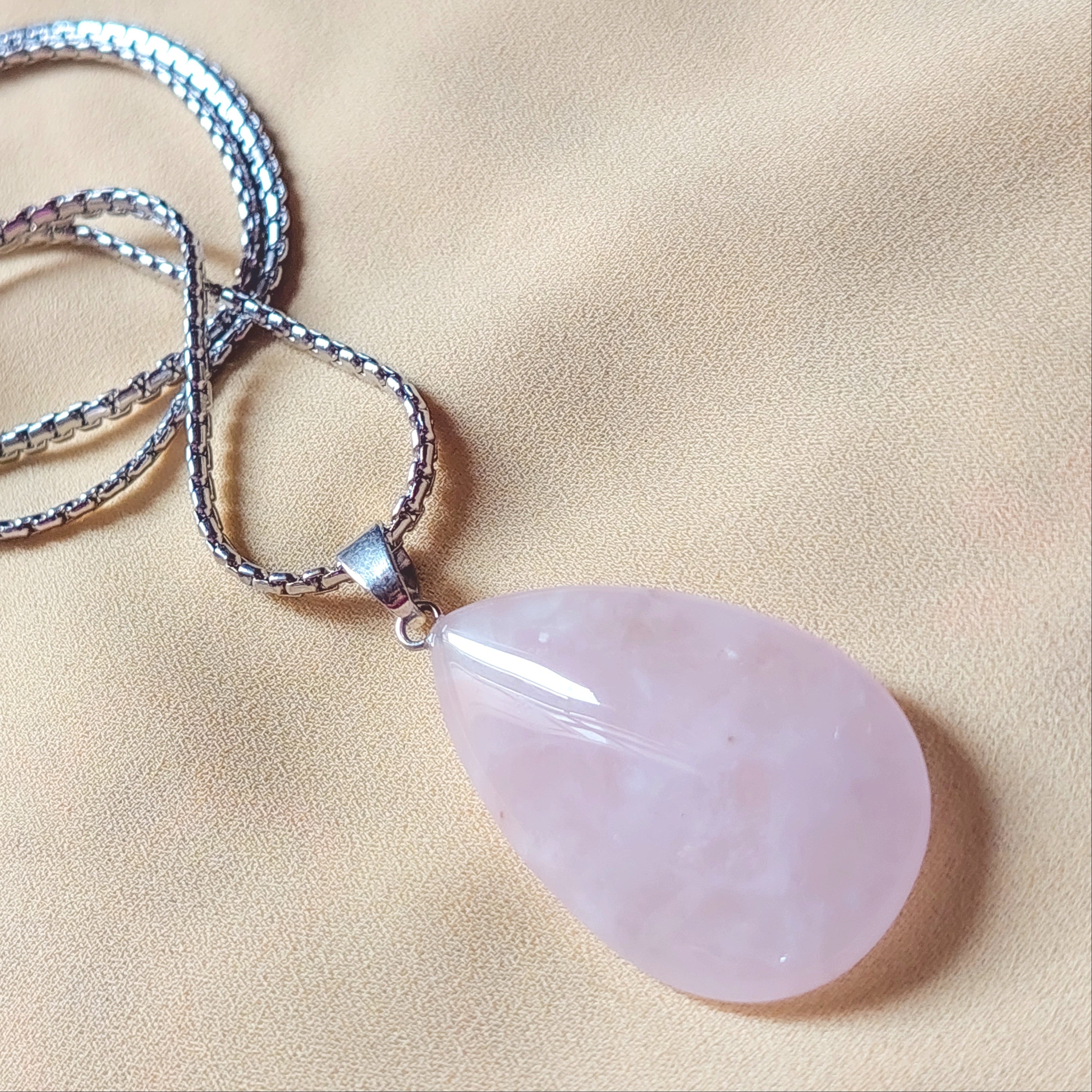 Collier en Quartz Rose