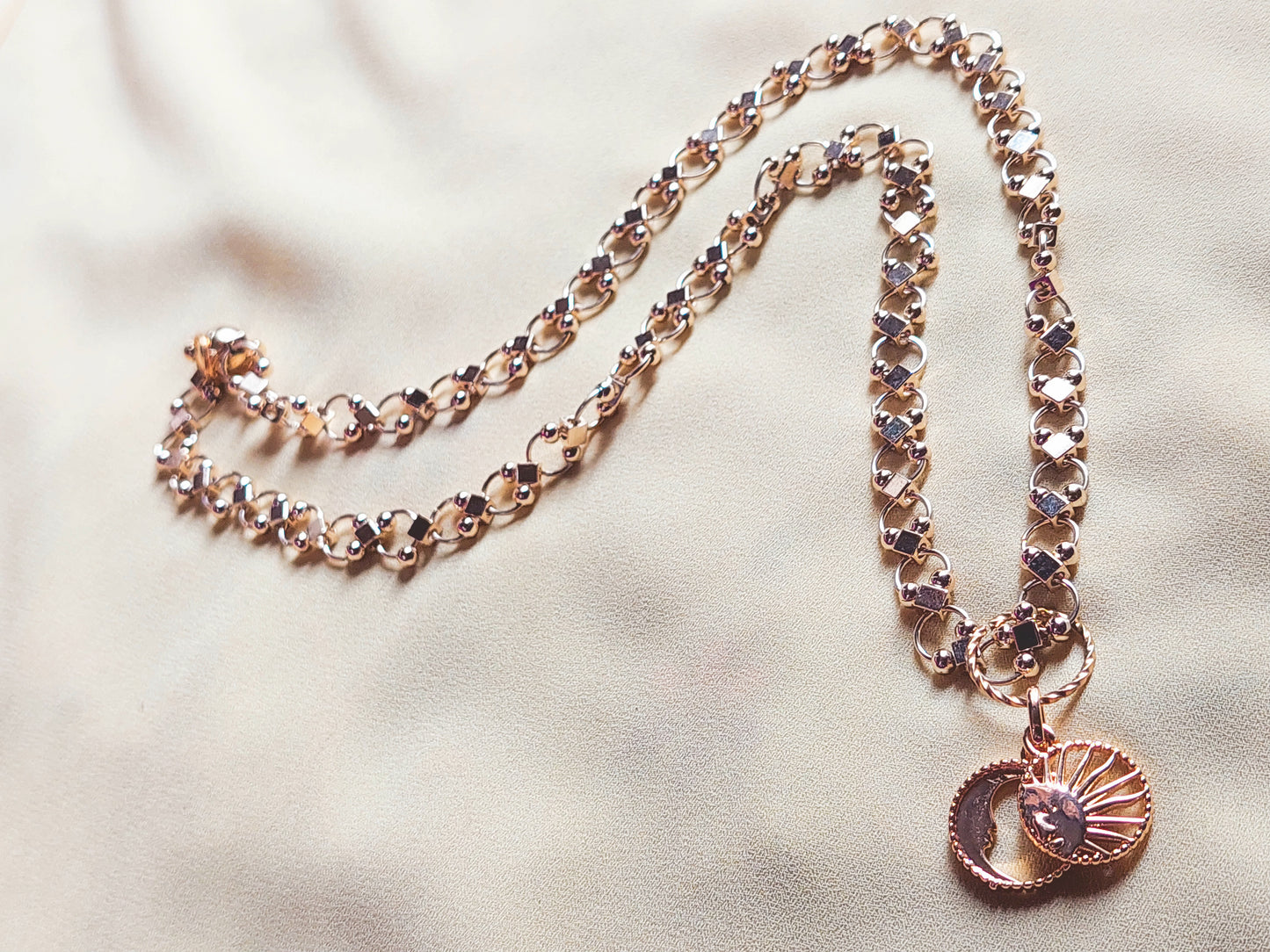 Collier en Quartz Rose