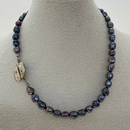 Black Natural Freshwater Pearl Necklace
