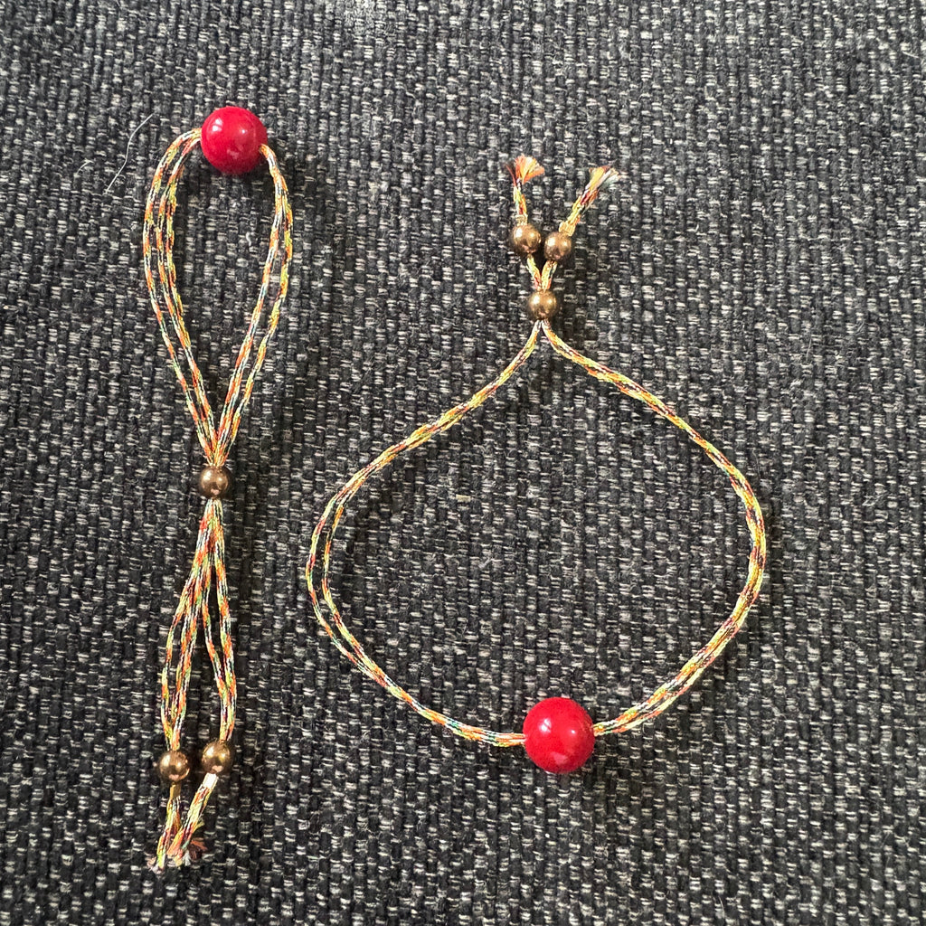 Red Coral Glass  Bracelet