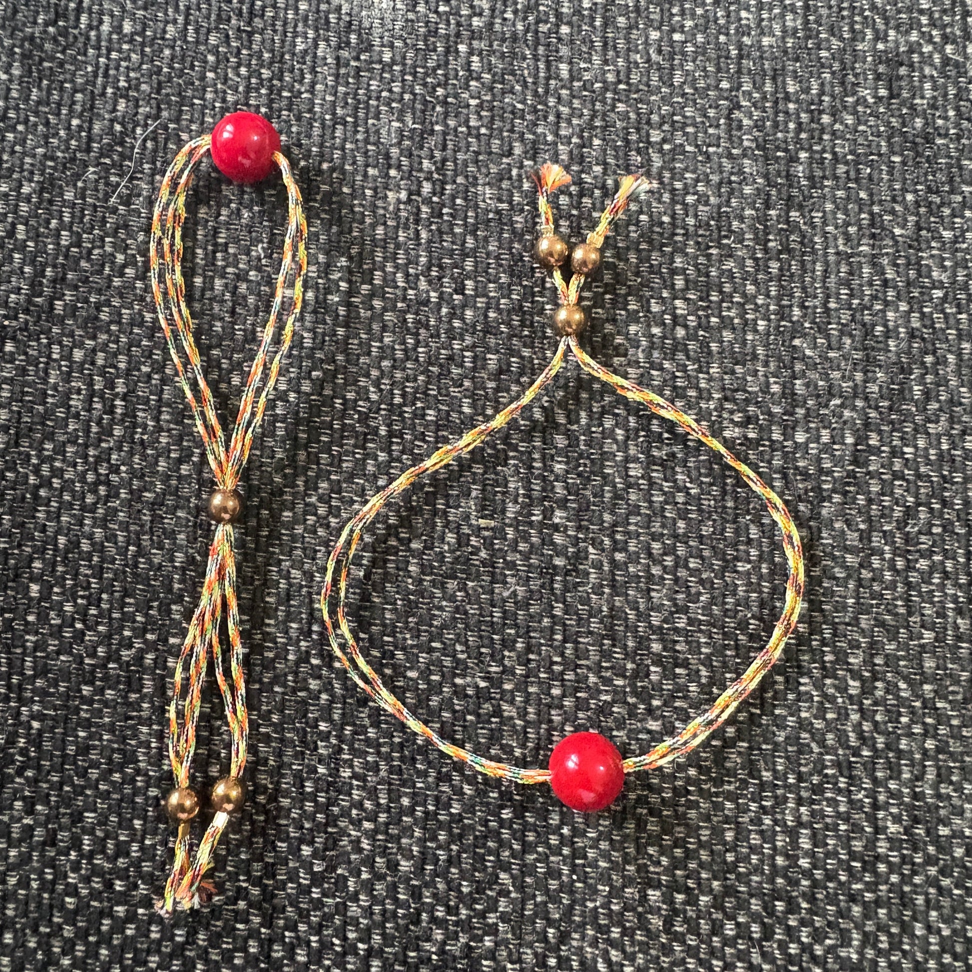Red Coral Glass  Bracelet