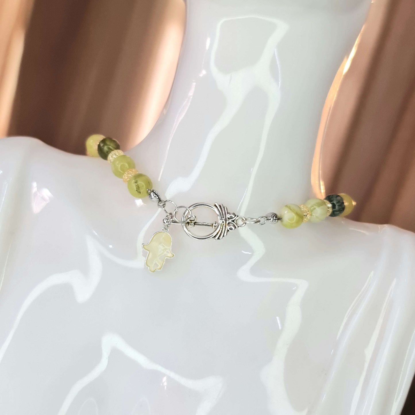 Forest Hamsa Necklace
