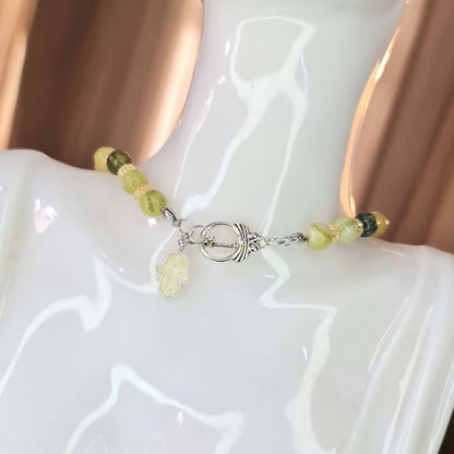 Forest Hamsa Necklace