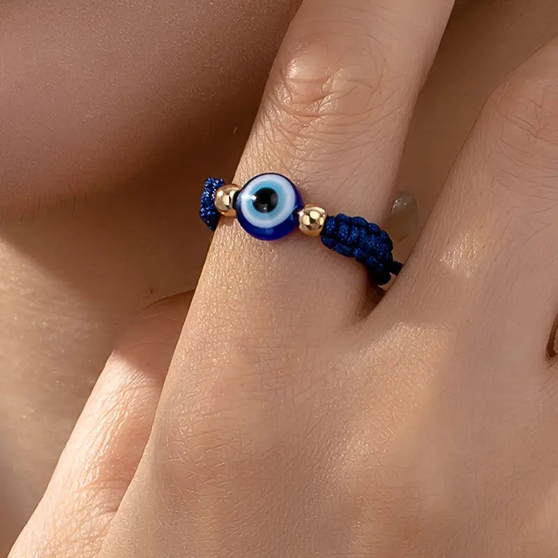 Evil Eye Braided Ring GAIA  Rings GAIA
