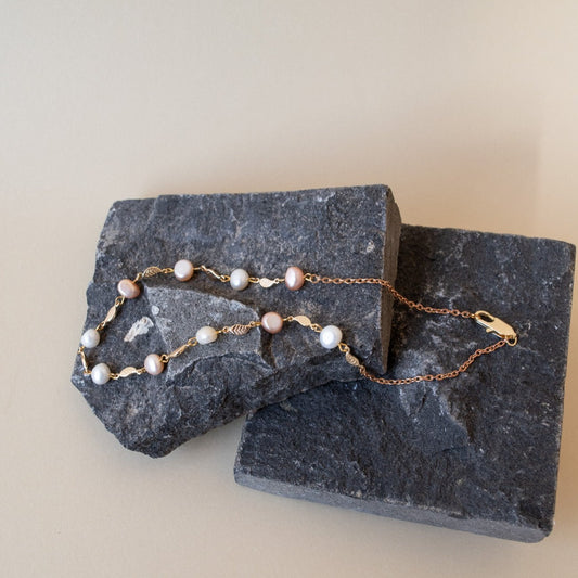 Natural Pink & White Pearl Choker - Necklaces - GAIA
