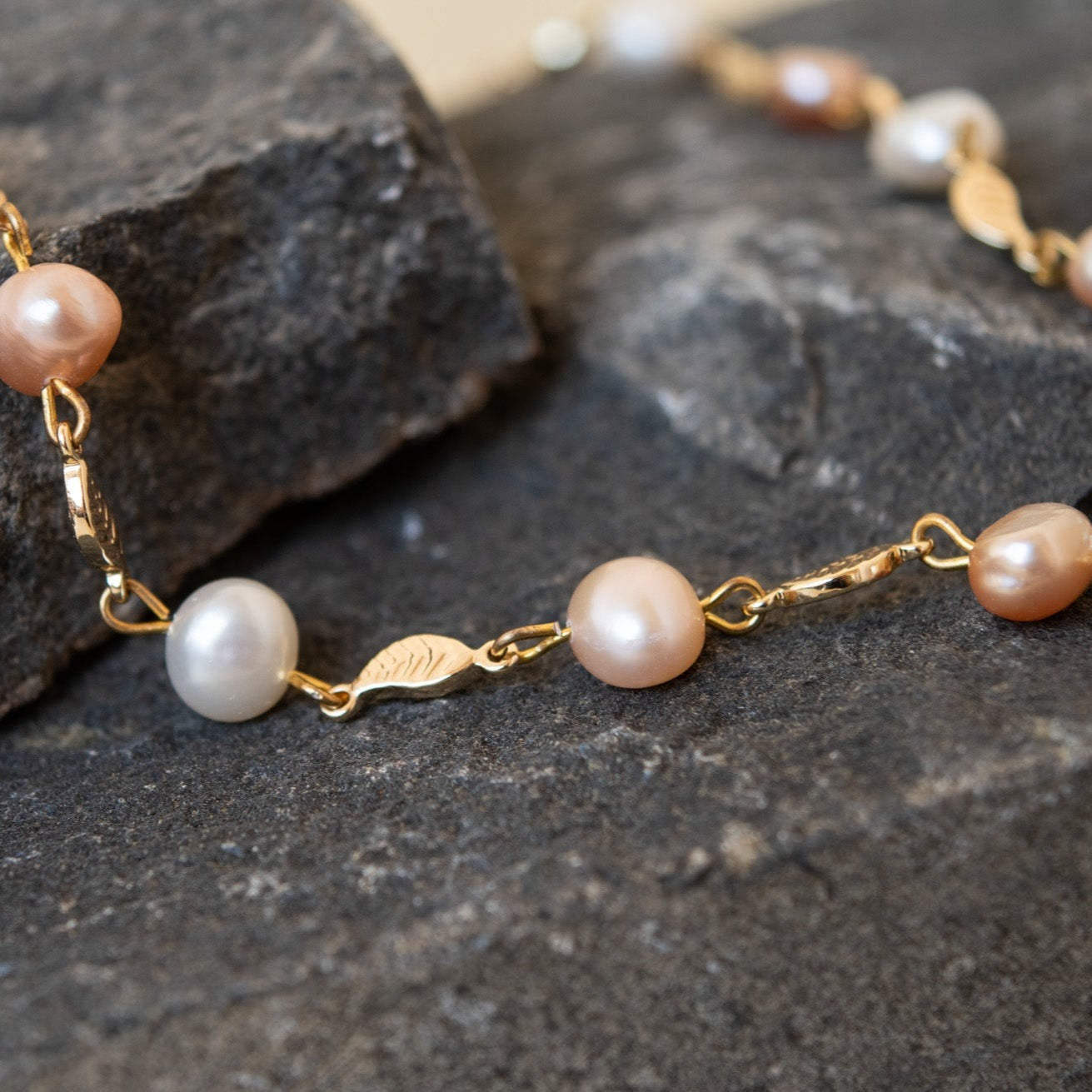 Natural Pink & White Pearl Choker - Necklaces - GAIA