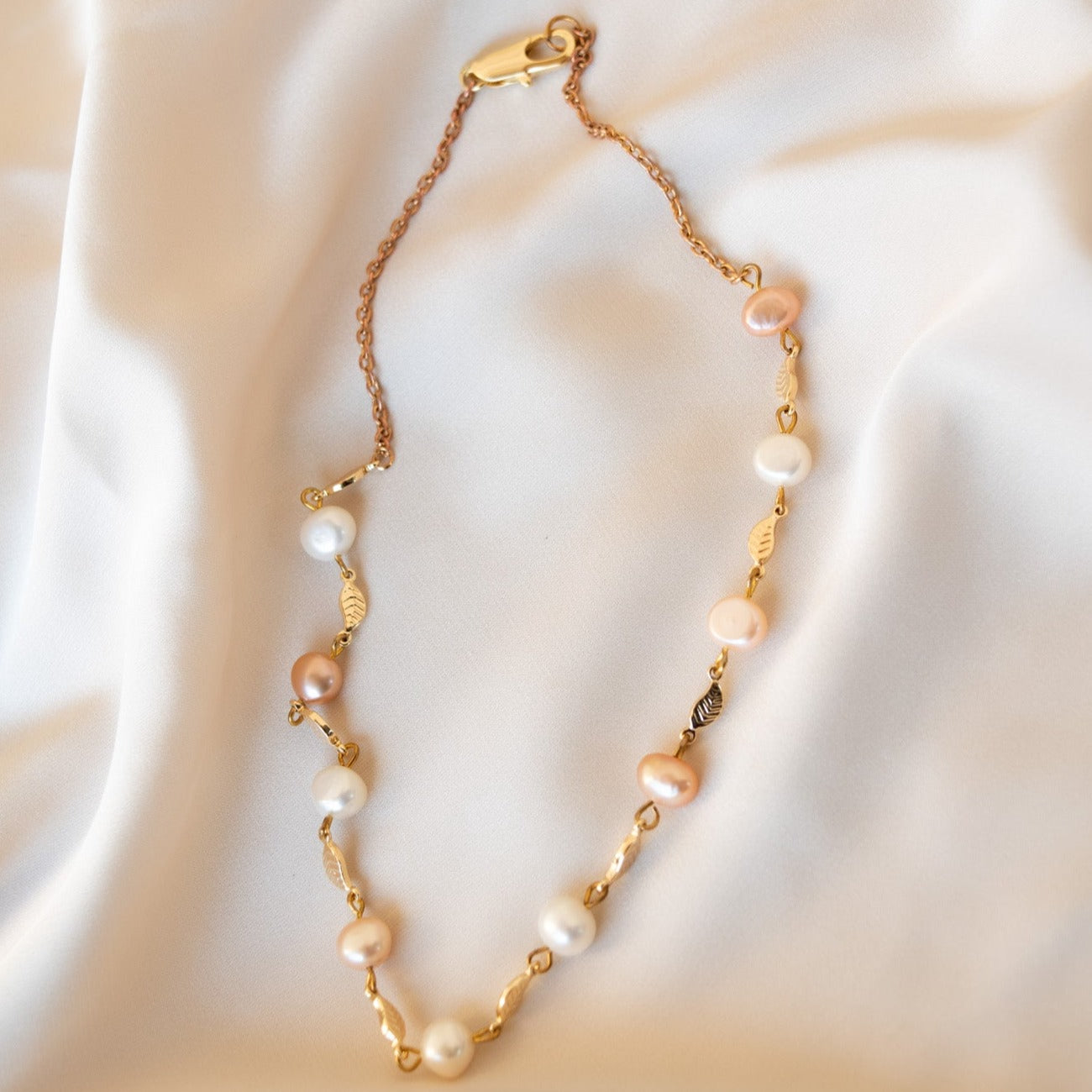 Natural Pink & White Pearl Choker - Necklaces - GAIA