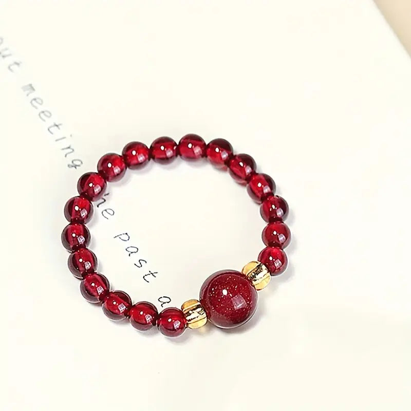 Natural Garnet Bead Ring GAIA 599.99 Rings GAIA