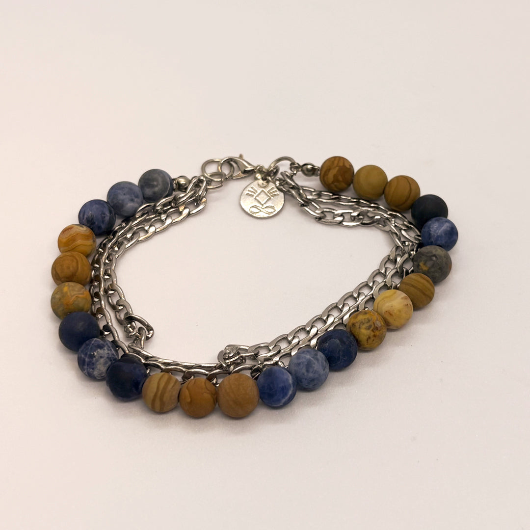 Natural Polished Agate bracelet