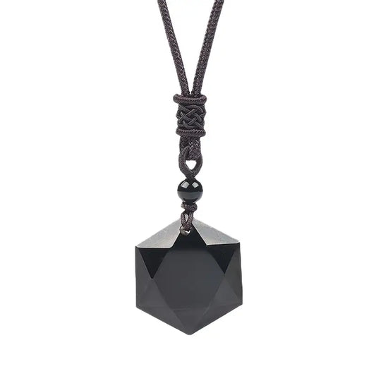 Natural Black Obsidian Necklace