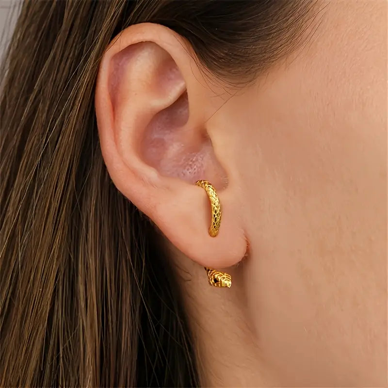 Serpent Hoop Earrings