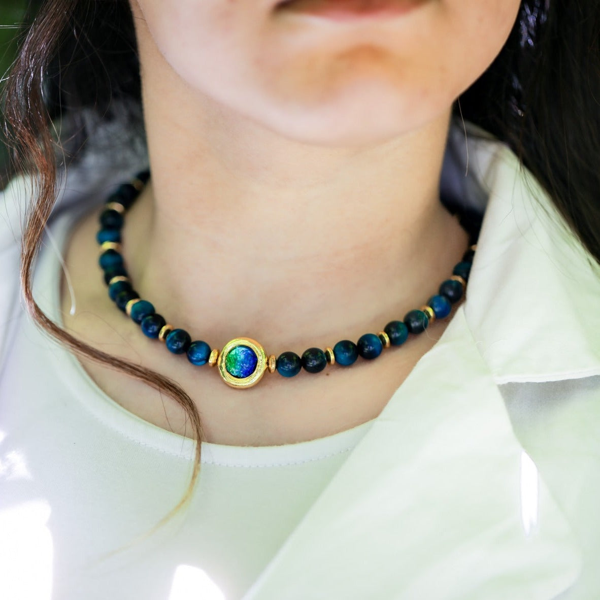 Blue Tiger Eye necklace