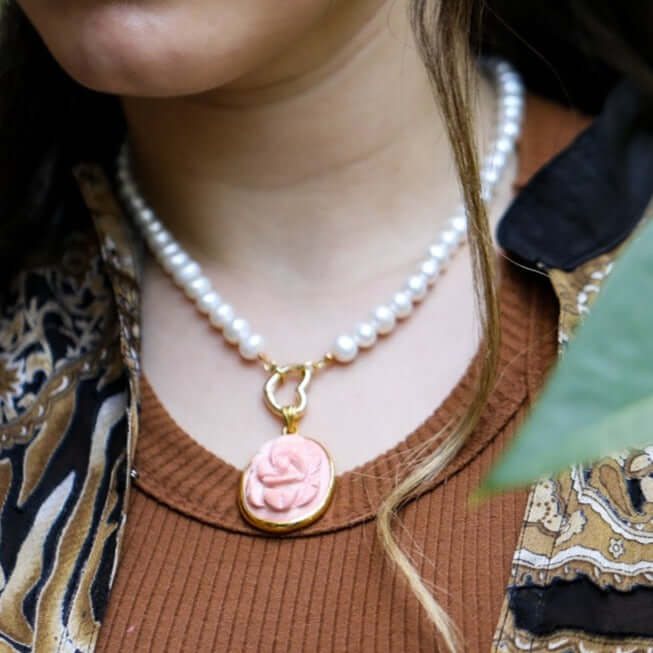 Rose gold cross necklace