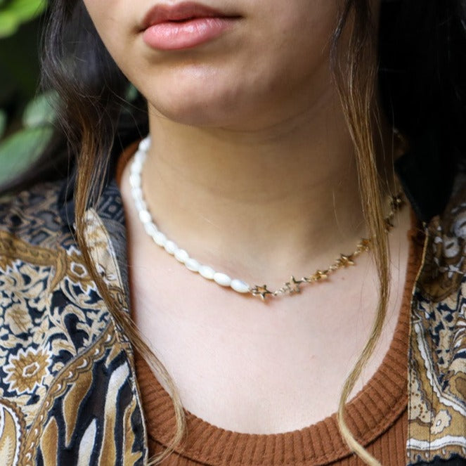 white sea shell necklace