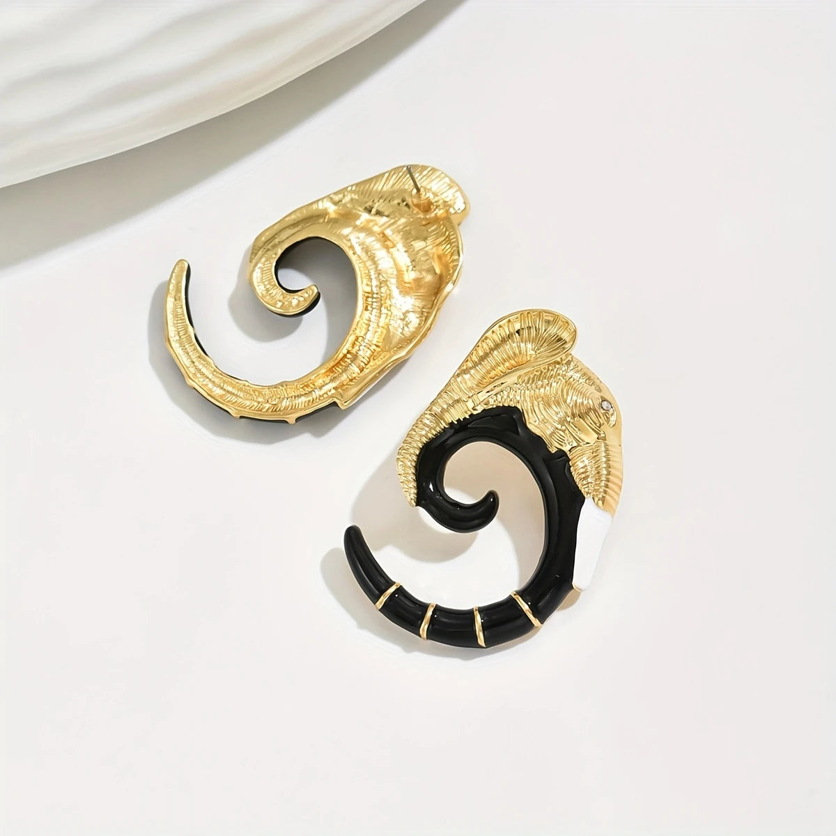 Ivory Horn Couture Earrings