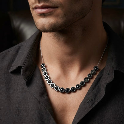 Obsidian Orbit Necklace