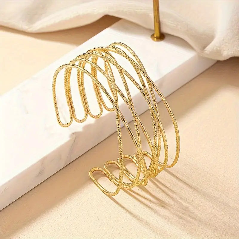 18K Gold Plated Metal Thread Bracelet - GAIA