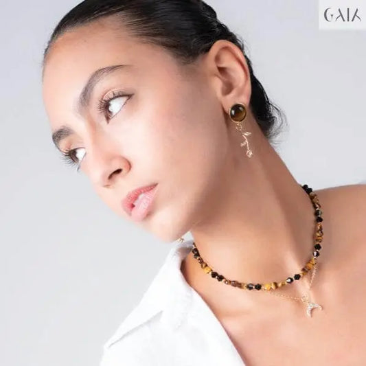Tiger Eye Earrings - GAIA - Jewellery Store