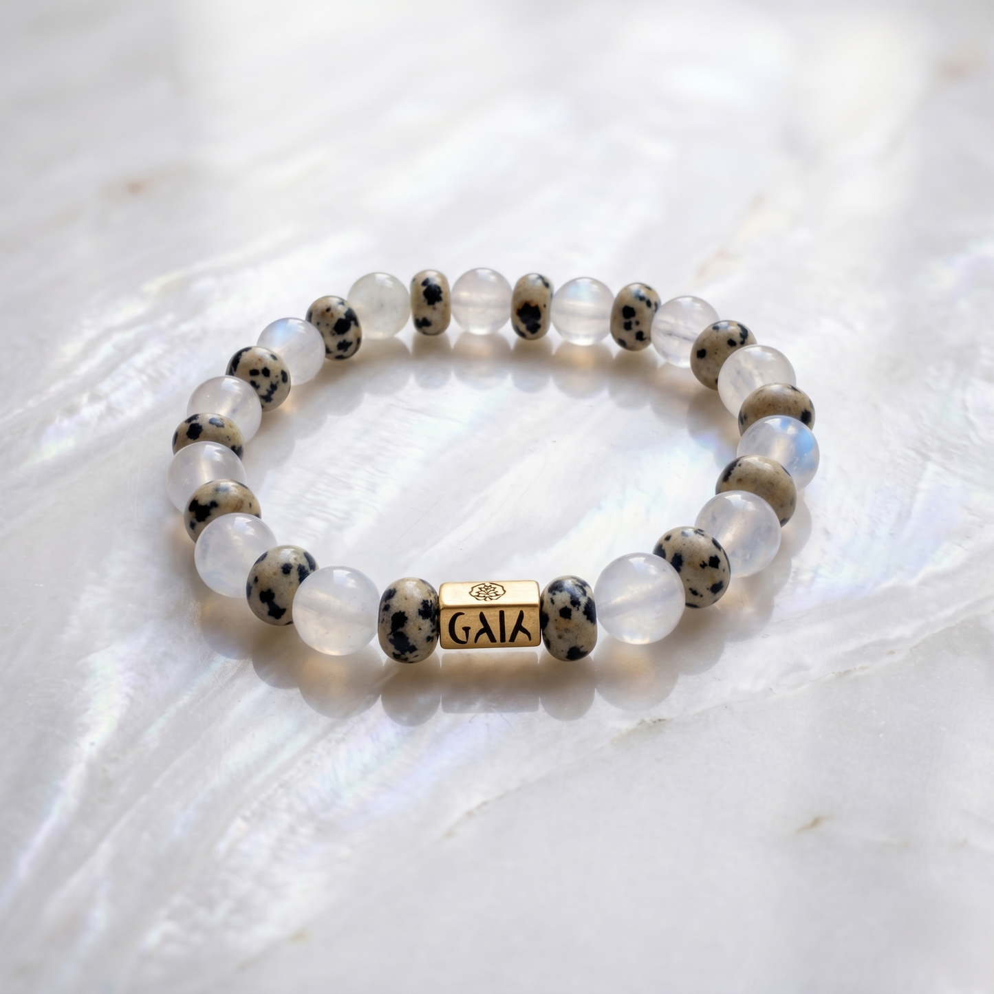 Dalmatian Selenite Bracelet