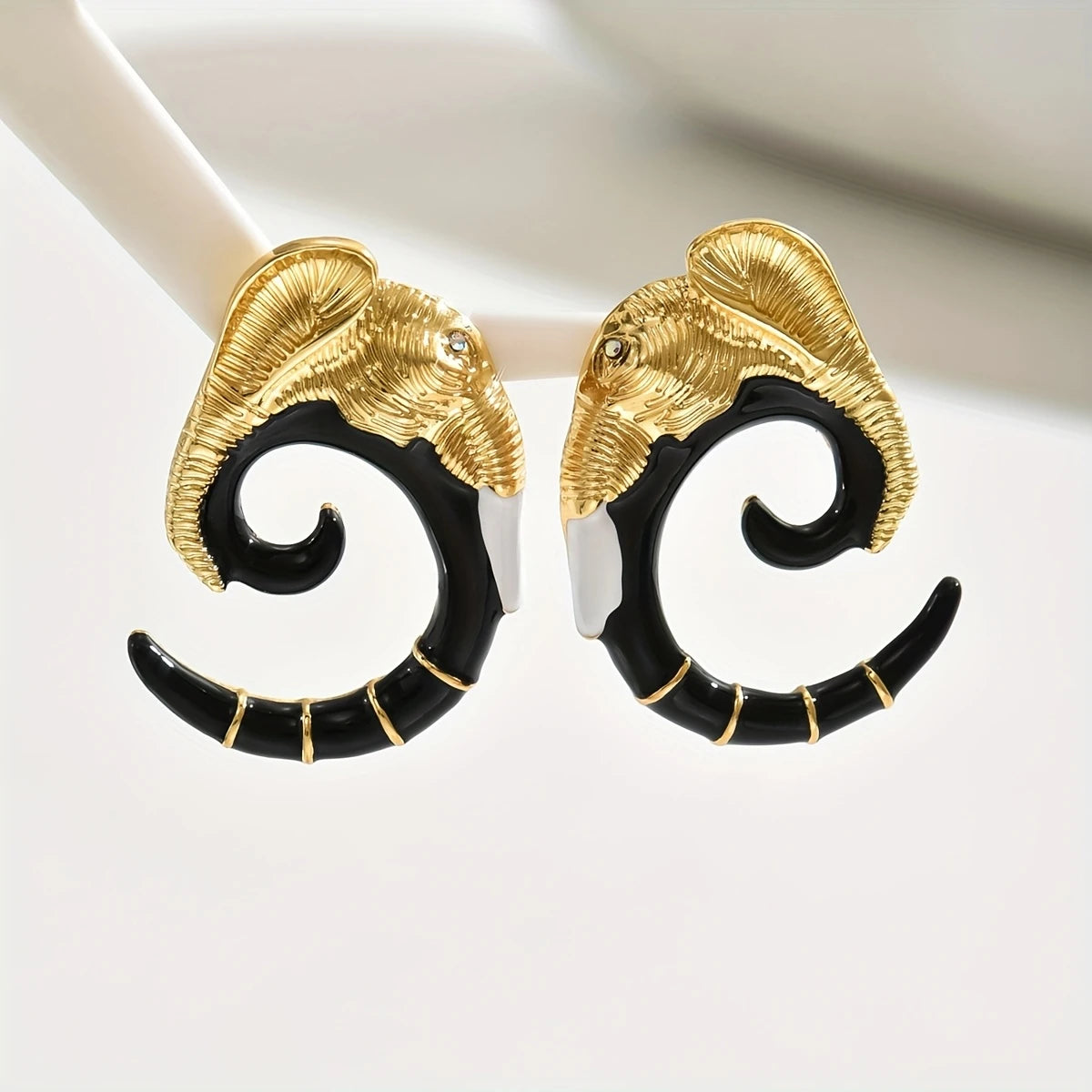 Ivory Horn Couture Earrings