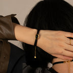 Midnight Leather Bracelet