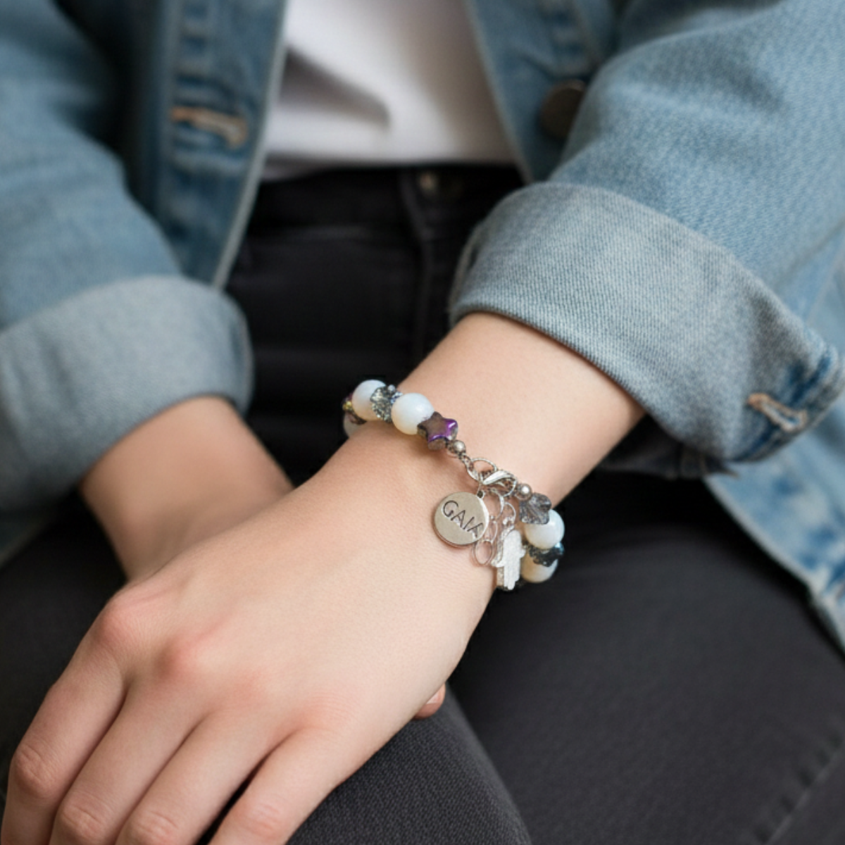 Lunar Hamsa Bracelet