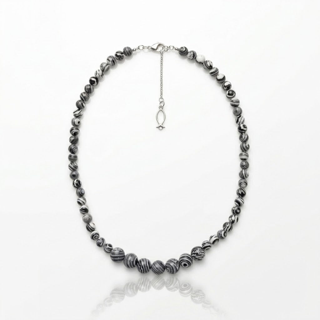 Zebra Marble Necklace