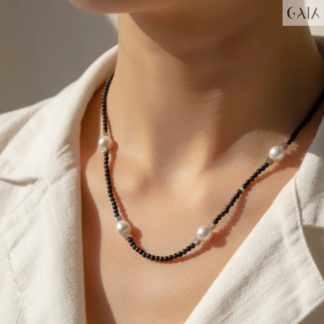 Cosmic Pearl Necklace GAIA  Necklace GAIA