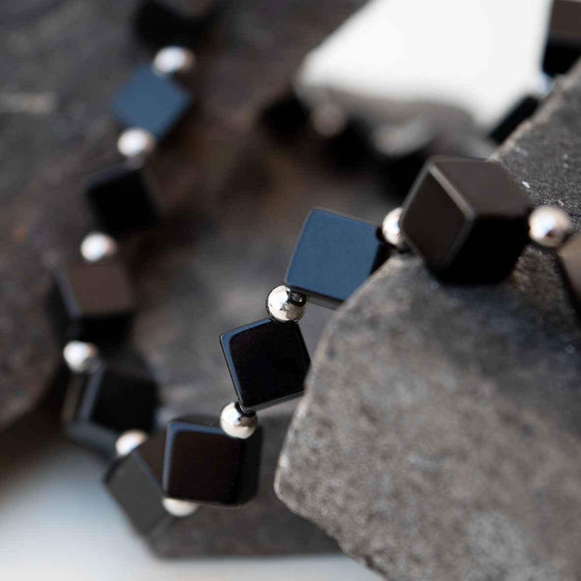 black agate necklace