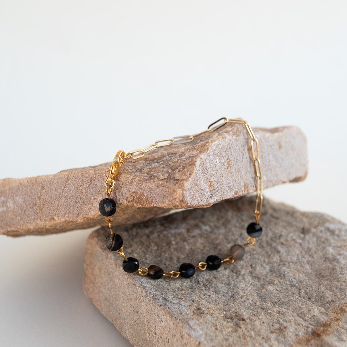 Black Agates Onyx Bracelet