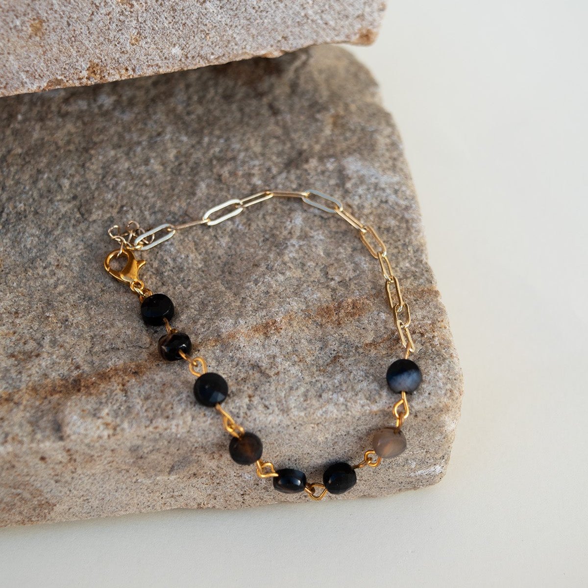 Black Agates Onyx Bracelet