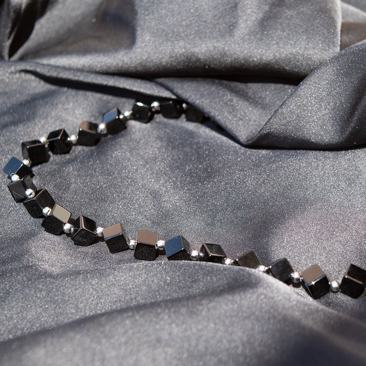 black agate necklace