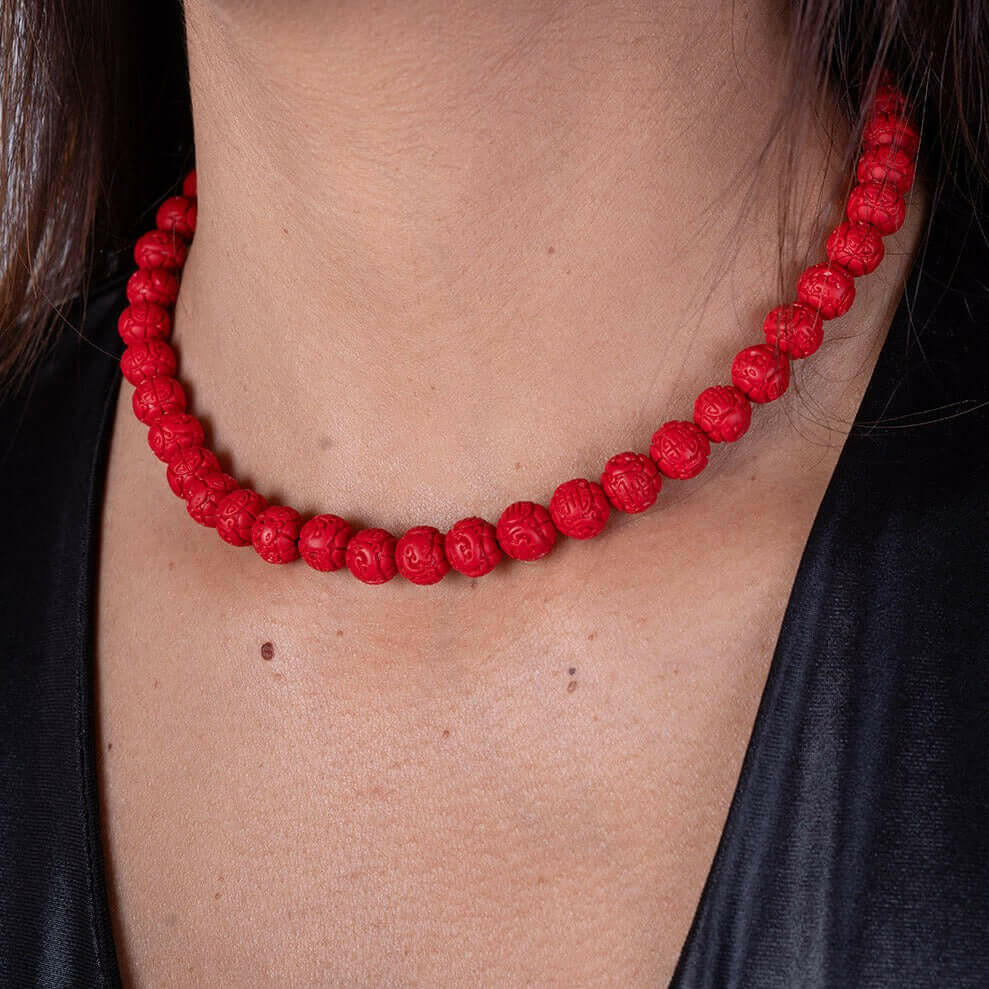 Red coral necklace