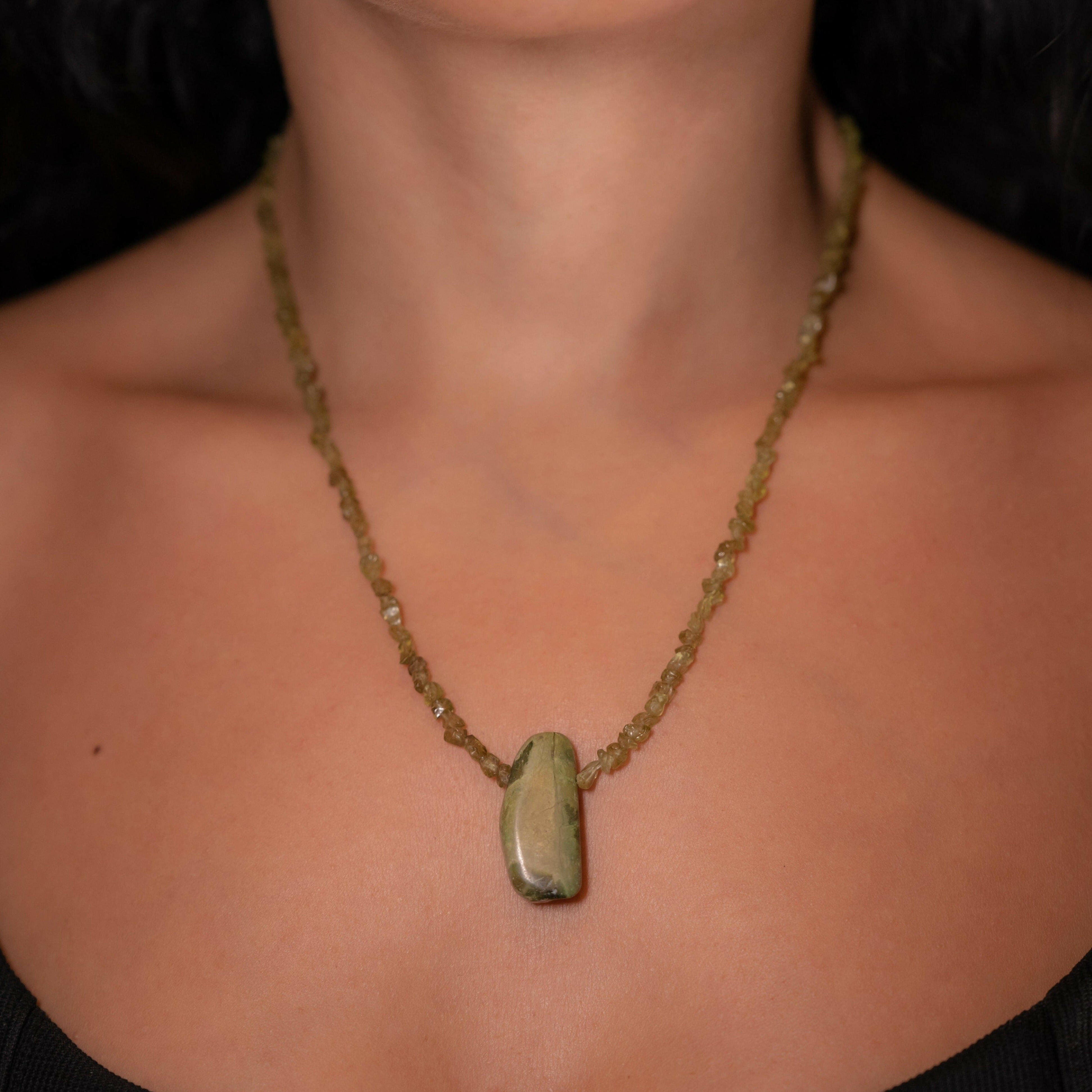 Hope – Green Citrine & Turquoise Necklace