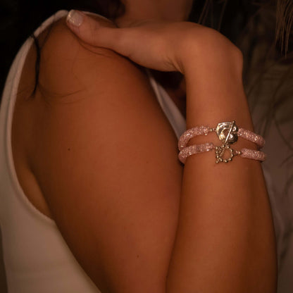 Pink crystal bracelet