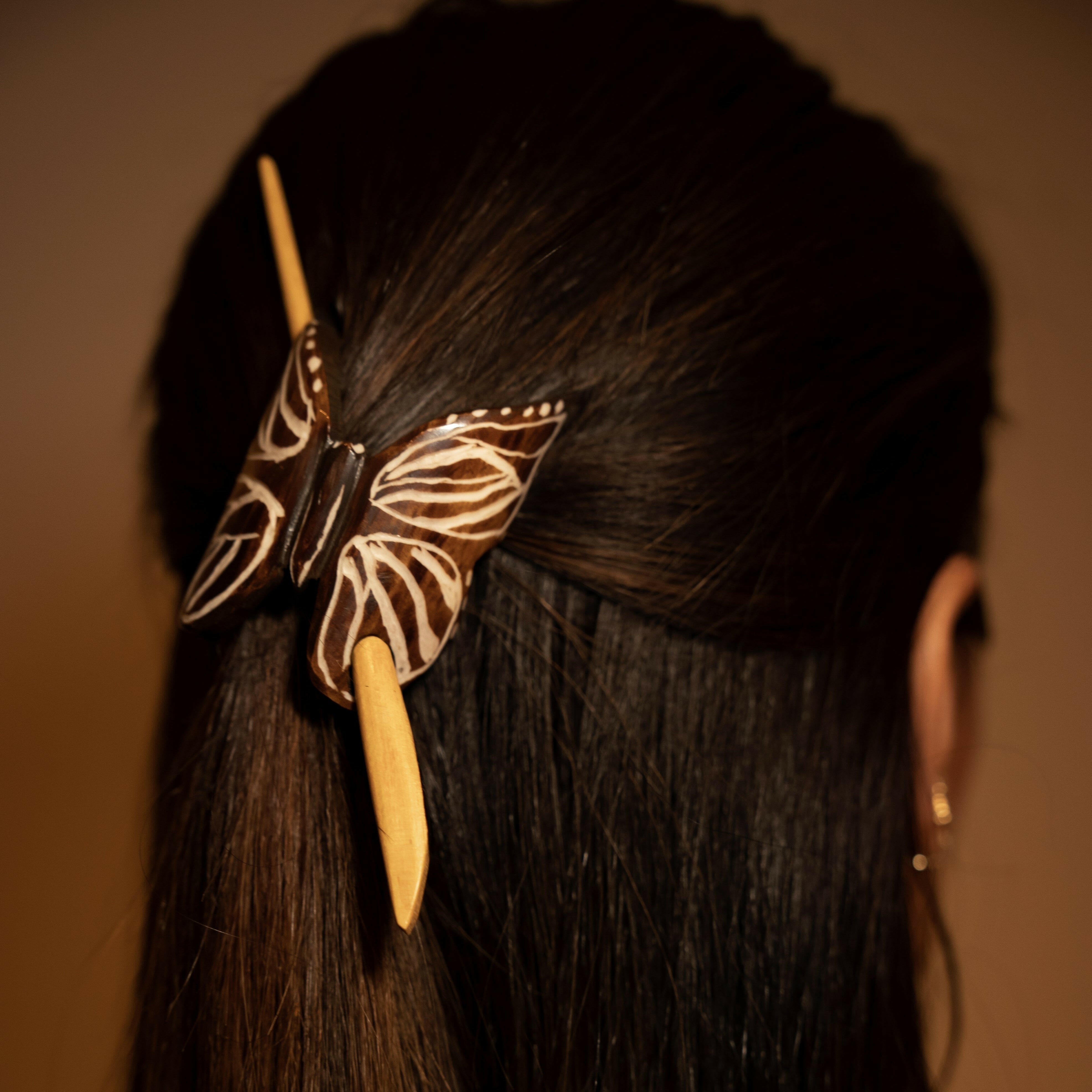 butterfly hair pins