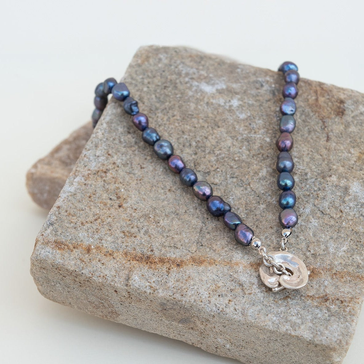 Black Natural Freshwater Pearl Necklace - Necklaces - GAIA