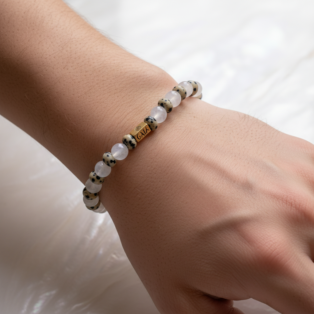 Dalmatian Selenite Bracelet
