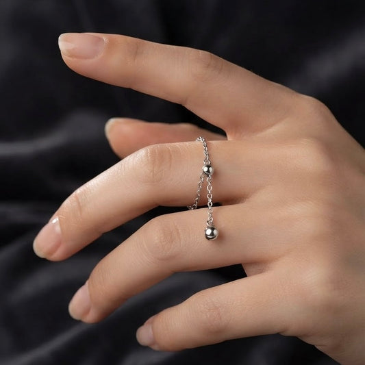 Orbit Chain Ring (S925 Sterling  Silver)