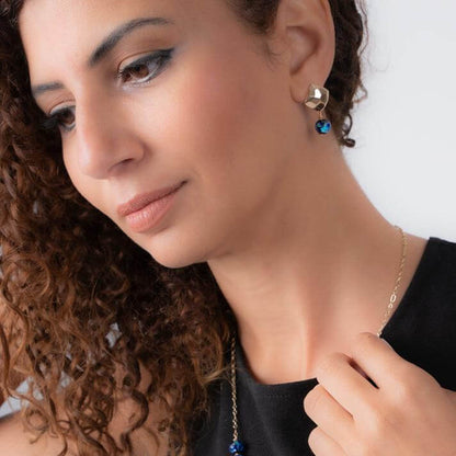 Golden Blue Earrings - Earrings - GAIA
