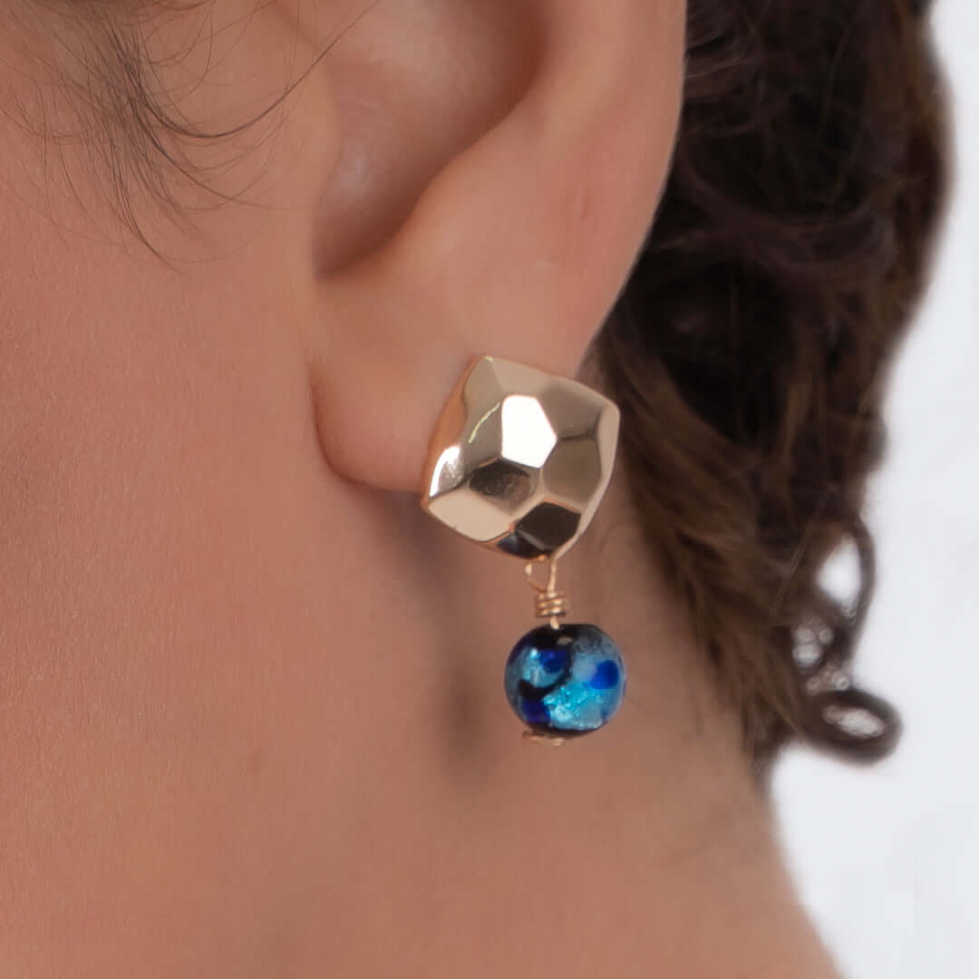 Golden Blue Earrings - Earrings - GAIA