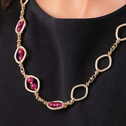 Elegant Red Golden Earrings - Luxury & Style - GAIA
