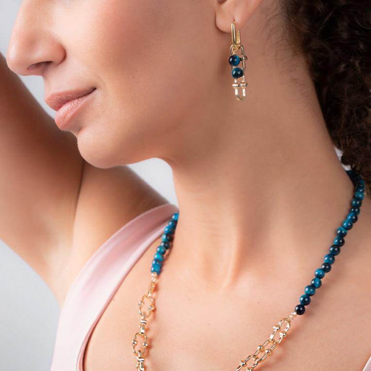 Blue Tiger Eye Earrings - GAIA Global