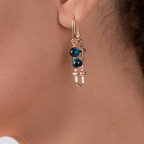 Blue Tiger Eye Earrings - GAIA Global