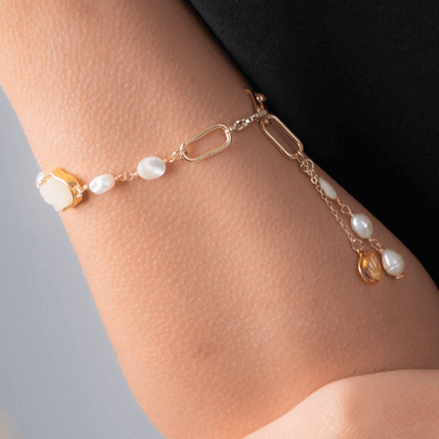 Golden Hand Bracelet