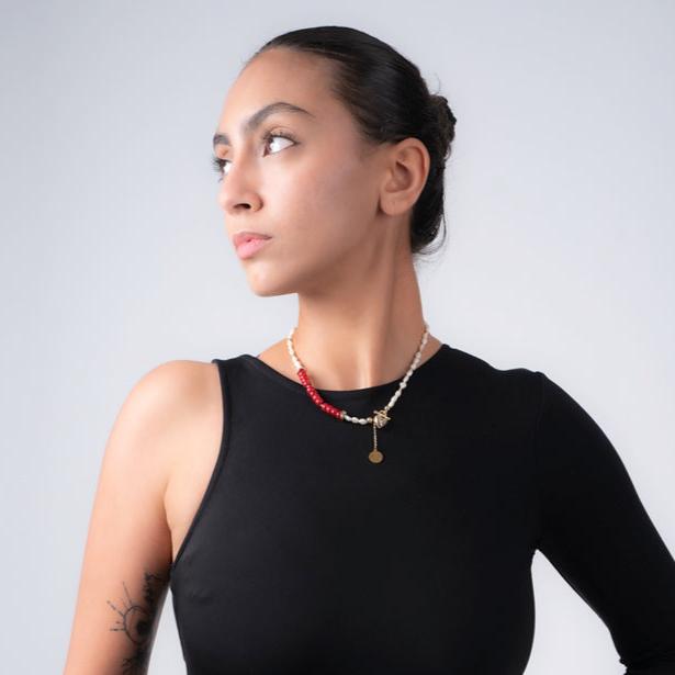 Red Locke Necklace - Necklaces - GAIA
