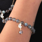 Moon Bracelets with 18K Gold and Labradorite - GAIA Global