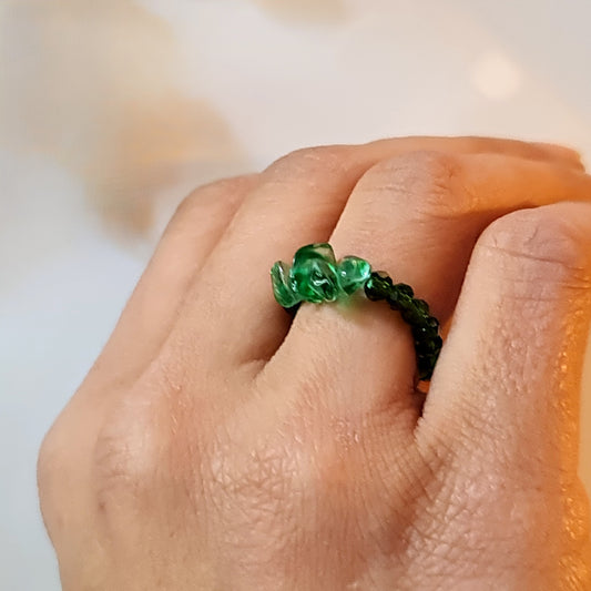 Emerald Leaf Ring